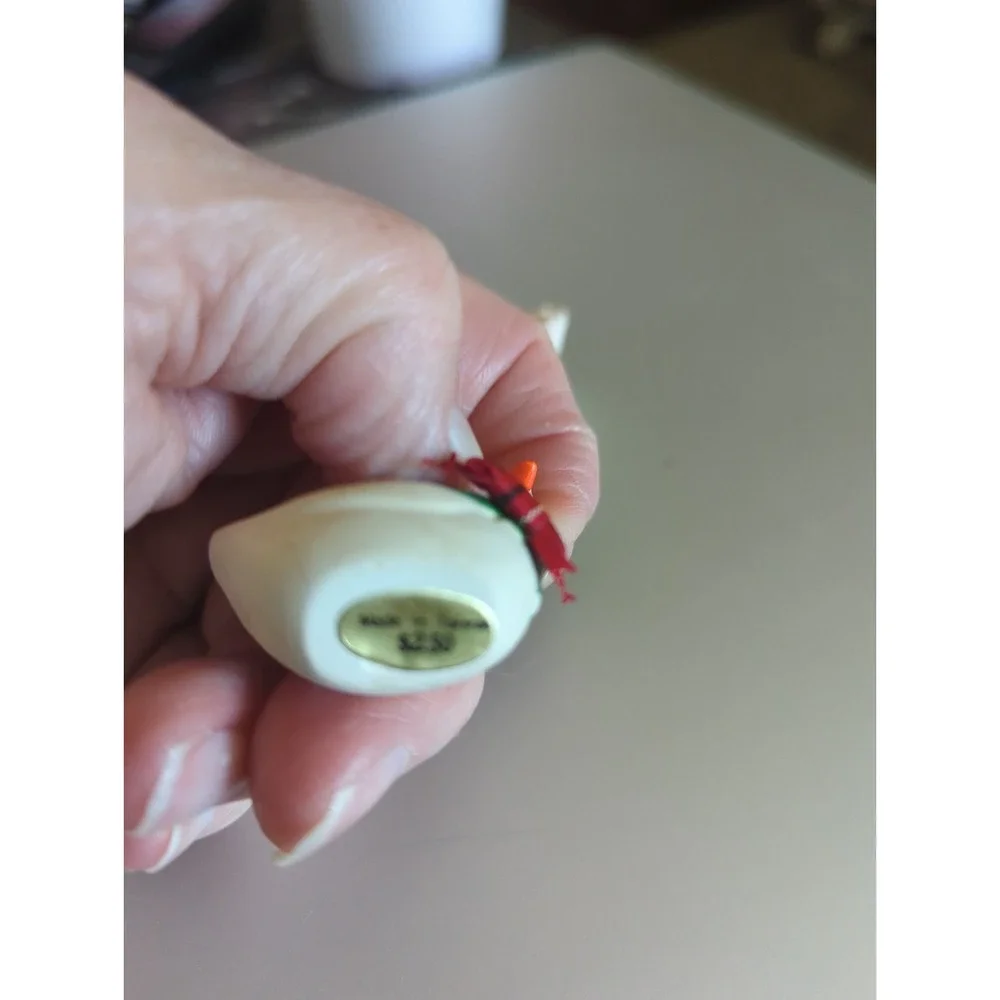 2 Vintage Hallmark Merry Miniature Goose with Christmas Wreath